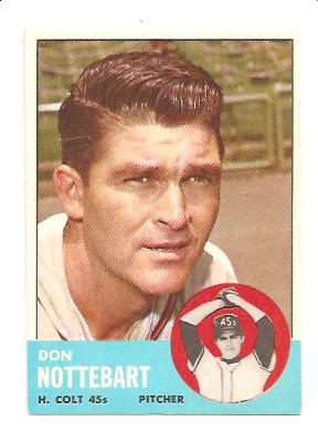 1963 Topps #204 Don Nottebart