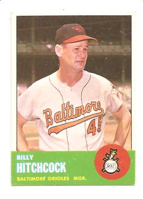 1963 Topps #213 Billy Hitchcock MG
