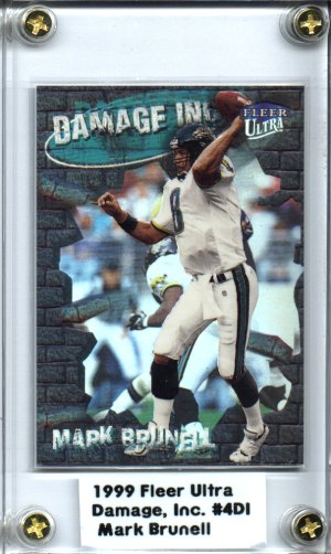 1999 Fleer Ultra Football #4DI Mark Brunell Damage, Inc. Jacksonville JAGUARS NICE!!