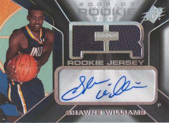 2006-07 SPx #135 Shawne Williams JSY AU RC