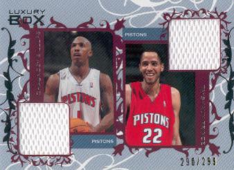 2006-07 Topps Luxury Box Courtside Relics Dual #BP Chauncey Billups/Tayshaun Prince