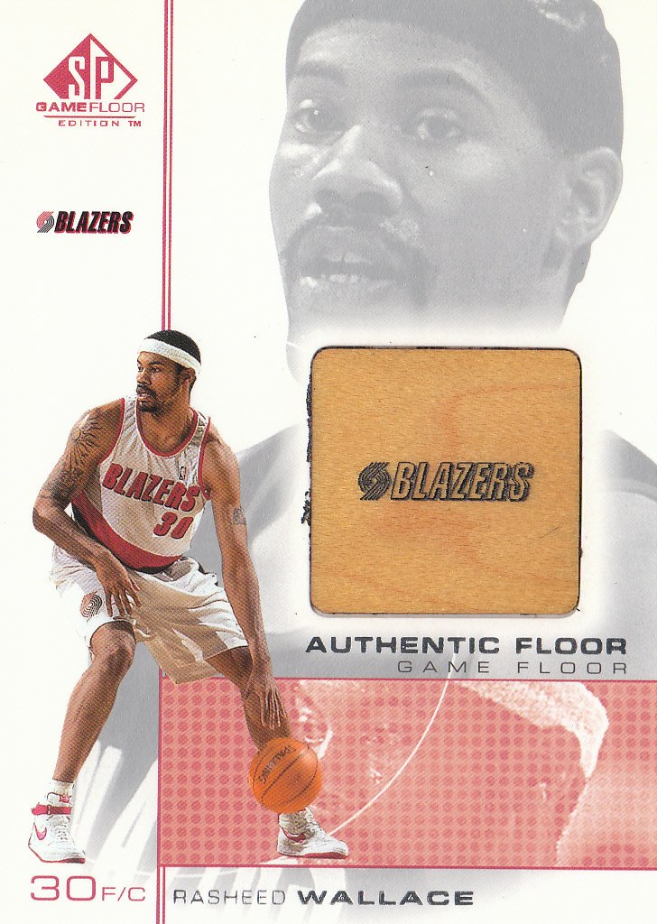 2000-01 SP Game Floor Authentic Floor #RW2 Rasheed Wallace