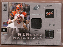 2009 SPx Winning Materials Patch Platinum #WCP Carson Palmer