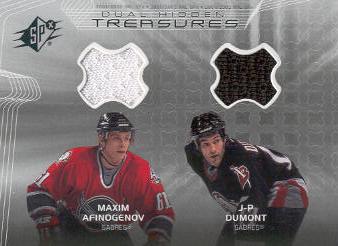 2001-02 SPx Hidden Treasures #DTAD Maxim Afinogenov/J-P Dumont