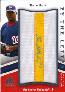 2009 SP Authentic By The Letter Rookie Signatures #SM Shairon Martis/715 */Letters spell SP Authentic (each letter #'d/65)