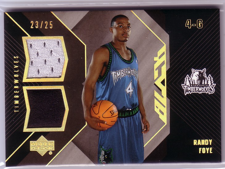 2006-07 UD Black Dual Materials 25 #RF Randy Foye