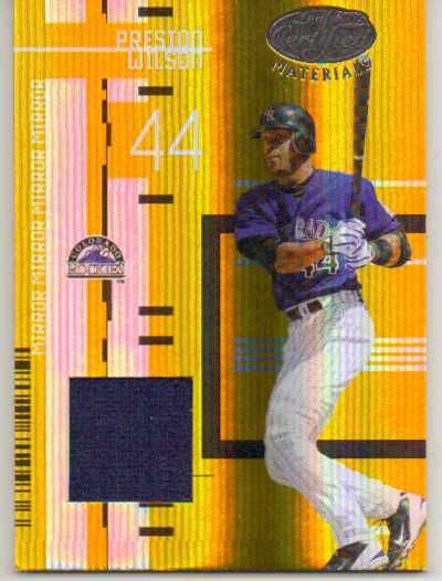 2005 Leaf Certified Materials Mirror Gold #20 Preston Wilson