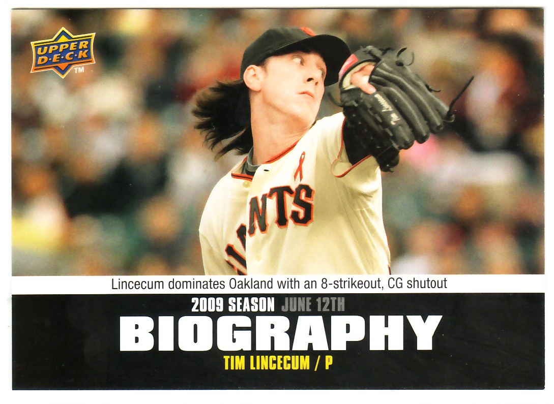 2010 Upper Deck Season Biography #SB81 Tim Lincecum