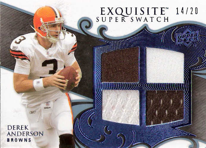 2008 Exquisite Collection Super Swatch Blue #SSAN Derek Anderson