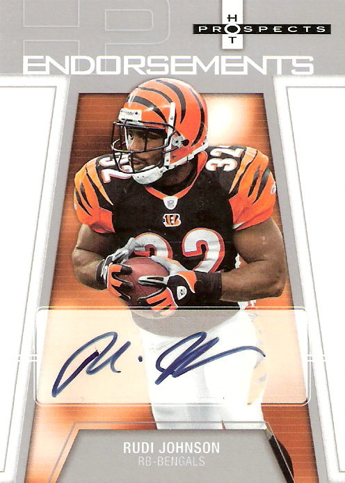 2006 Hot Prospects Endorsements #HPRJ Rudi Johnson