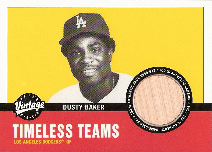 2001 Upper Deck Vintage Timeless Teams #LADB Dusty Baker Bat