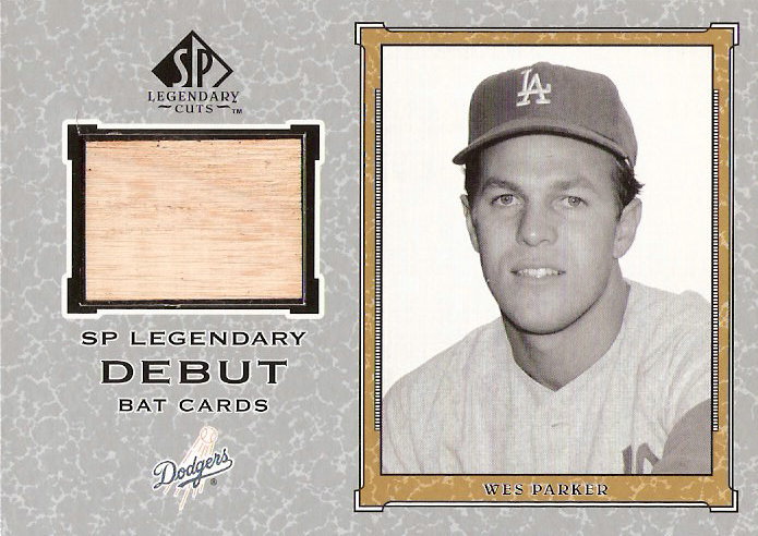 2001 SP Legendary Cuts Debut Game Bat #BWP Wes Parker *