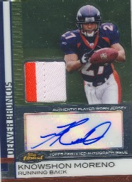 2009 Finest Rookie Jersey Autographs #90 Knowshon Moreno/109