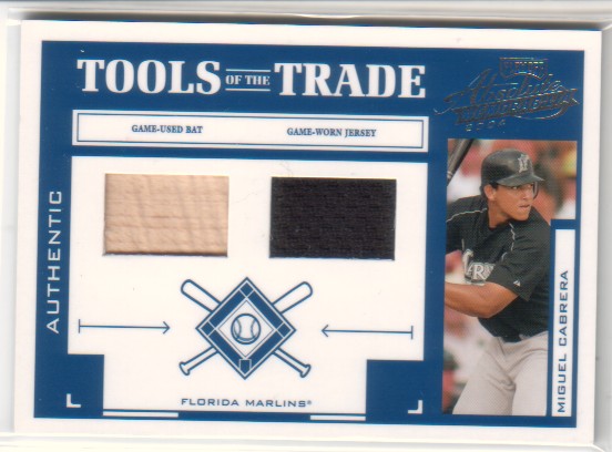 2004 Absolute Memorabilia Tools of the Trade Material Combo #94 M.Cabrera Bat-Jsy/250