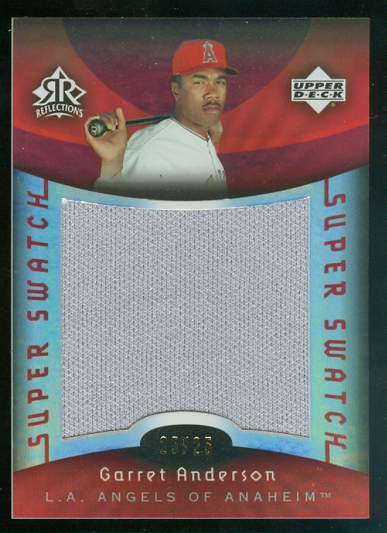 2005 Reflections Super Swatch Red #GA Garret Anderson
