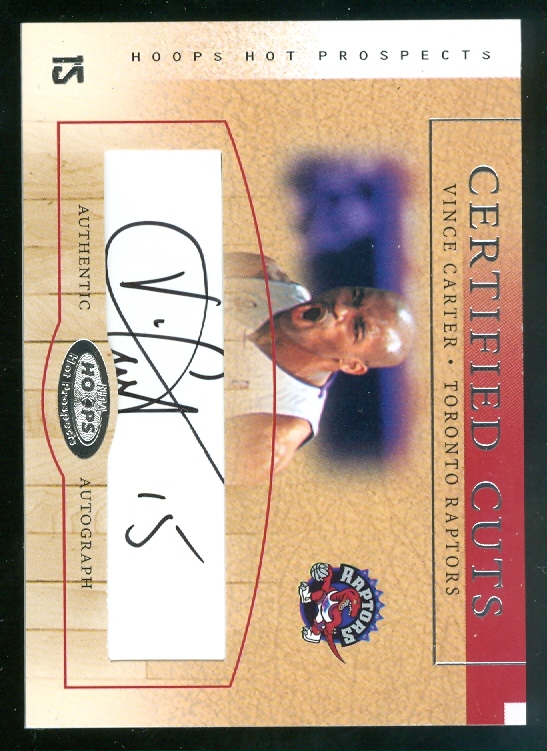 2002-03 Hoops Hot Prospects Certified Cuts #1 Vince Carter