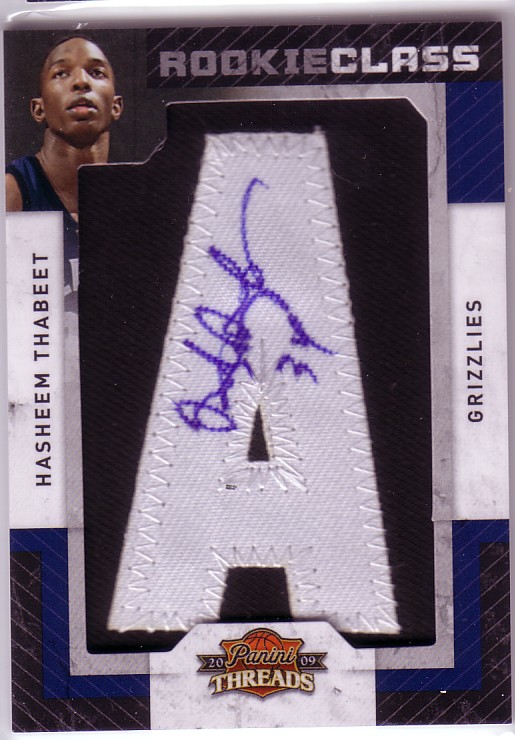 2009-10 Panini Threads #102 Hasheem Thabeet/315 AU RC