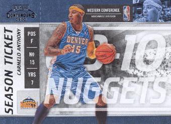 2009-10 Playoff Contenders #39 Carmelo Anthony