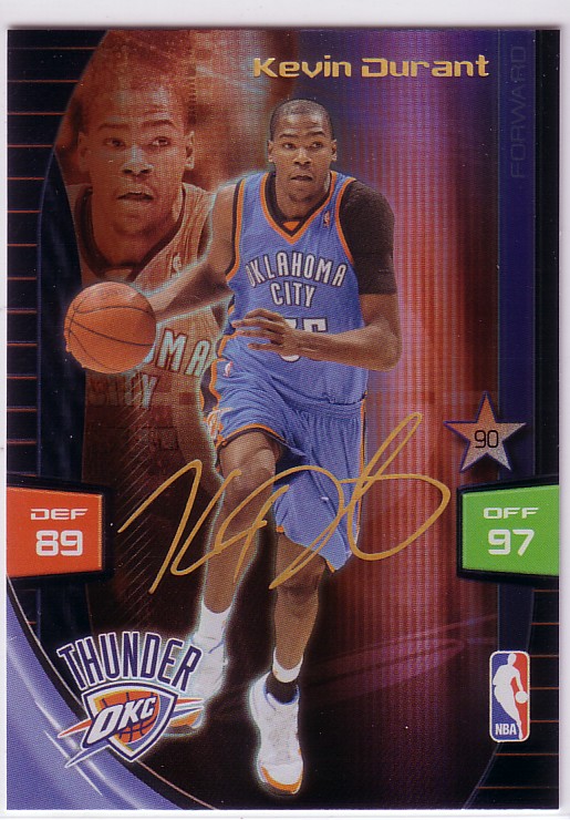 2009-10 Adrenalyn XL Extra Signature #6 Kevin Durant