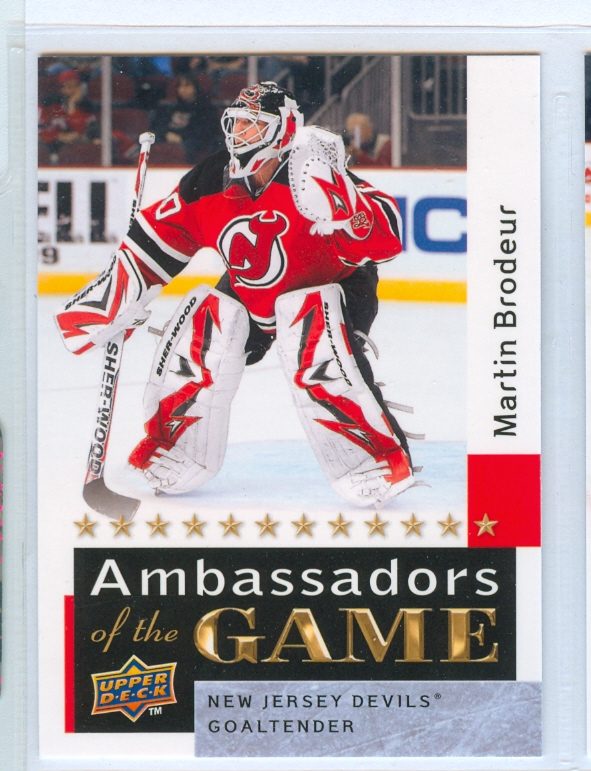2009-10 Upper Deck Ambassadors of the Game #AG55 Martin Brodeur SP