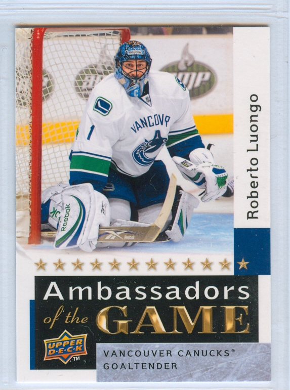 2009-10 Upper Deck Ambassadors of the Game #AG60 Roberto Luongo SP