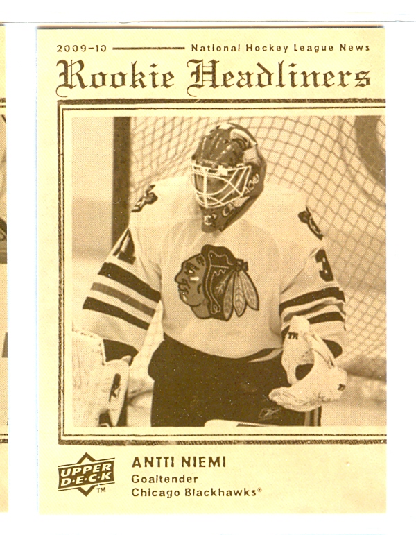 2009-10 Upper Deck Rookie Headliners #RH3 Antti Niemi
