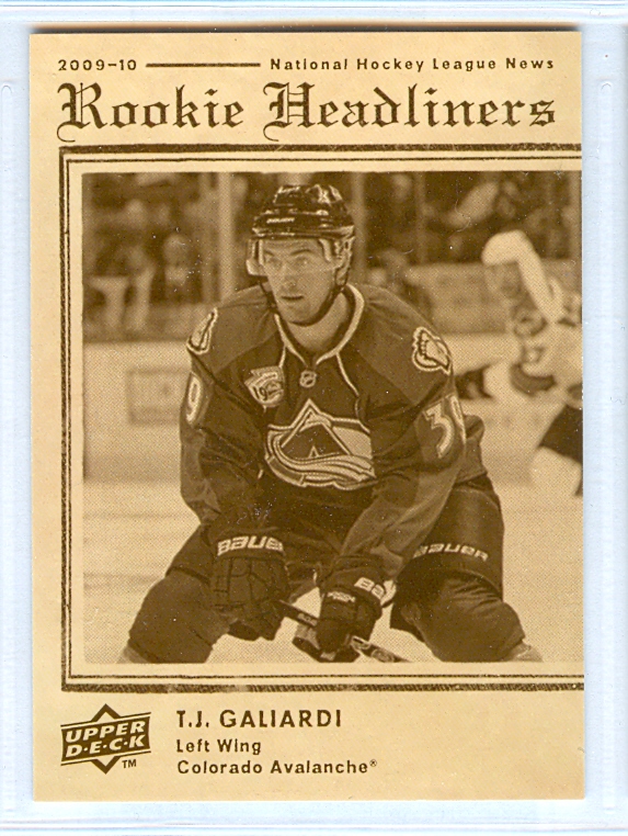 2009-10 Upper Deck Rookie Headliners #RH5 T.J. Galiardi