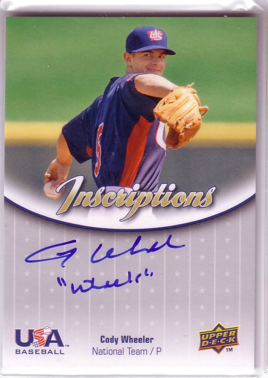 2009-10 USA Baseball National Team Inscriptions Autographs #CW Cody Wheeler