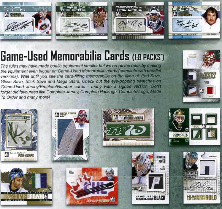2009-10 (2010) ITG Between the Pipes Hockey Factory Sealed Hobby Box (2 Autographs, 2 Memorabilia Cards & 2 Masked Men Cards in EVERY Box) (Incls pk of card sleeves) 