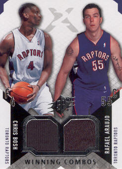 2004-05 SPx Winning Materials Combos #BA Chris Bosh/Rafael Araujo