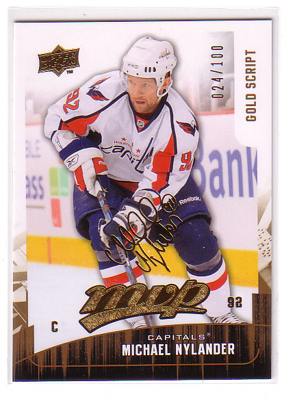 2009-10 Upper Deck MVP Gold Script #8 Michael Nylander