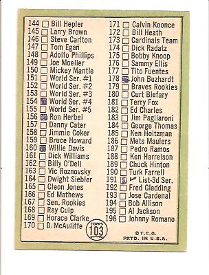 1967 Topps #103A Mickey Mantle CL2 DP 170 is D.McAuliffe