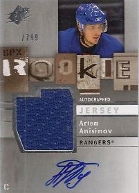 2009-10 SPx #153 Artem Anisimov JSY AU RC