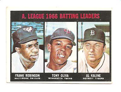 1967 Topps #239 AL Batting Leaders/Frank Robinson/Tony Oliva/Al Kaline