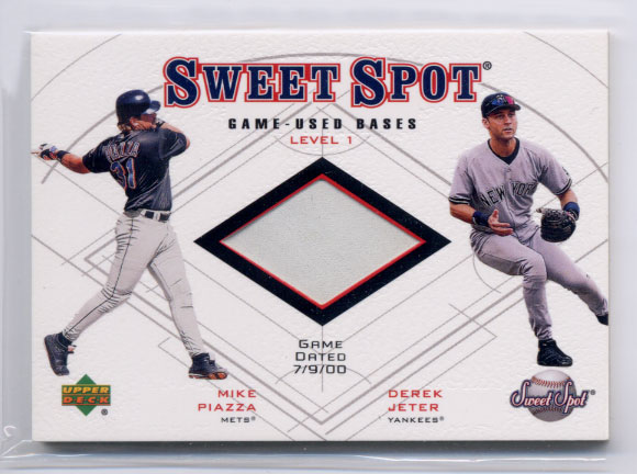 2001 Sweet Spot Game Base Duos #B1JP Mike Piazza/Derek Jeter