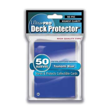 Ultra-Pro Deck Protector # 81580 Tsunami Blue for YuGiOh or other regular sized sized  (50 sleeves per pack)