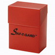 Saf-t-gard # DP 05 Deck Box - Case Stores Gaming Cards in Protector Sleeves - Red, Standard Size