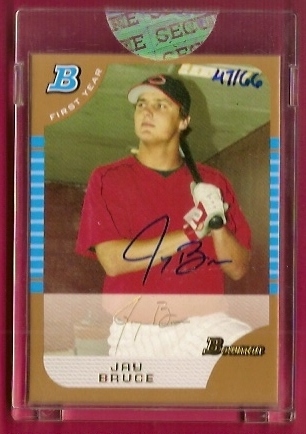 2006 Bowman Originals Buyback Autographs #439 Jay Bruce 05 BDPGLD/66 D