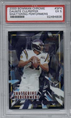 2000 Bowman Chrome Football #SP4 Daunte Culpepper Shattering Performers EX PSA 5 NICE!!