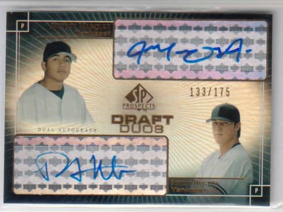 2004 SP Prospects Draft Duos Dual Autographs #HM Jeff Marquez/Philip Hughes