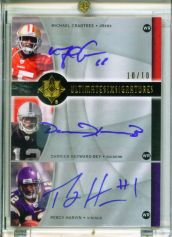 2009 Ultimate Collection Ultimate Six Autographs #RWR Hakeem Nicks/10/Darrius Heyward-Bey/Michael Crabtree/Jeremy Maclin/Brian Robiskie/Percy Harvin