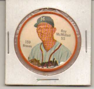 1962 Shirriff Plastic Coins #159 Roy McMillan