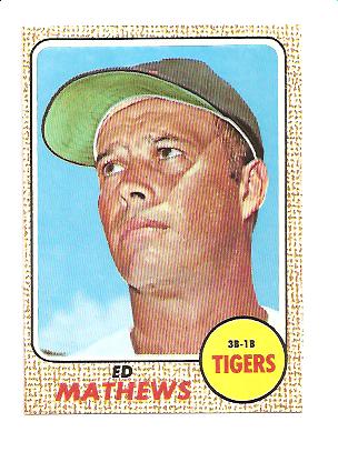 1968 Topps #58 Eddie Mathews