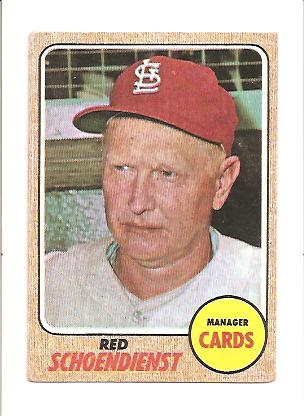1968 Topps #294 Red Schoendienst MG