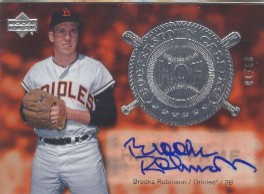 2005 Upper Deck Hall of Fame Cooperstown Calling Autograph Silver #BR3 Brooks Robinson Portrait