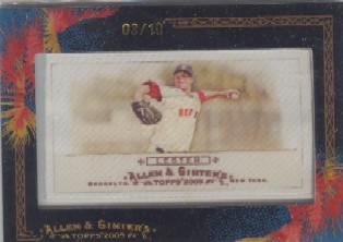 2009 Topps Allen and Ginter Mini Framed Cloth #279 Jon Lester