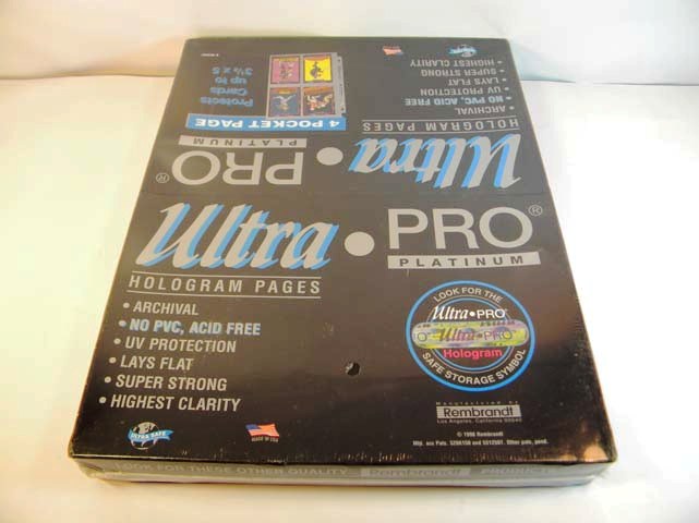 Pages for 3 Ring Binder 4 Pocket 100ct Bx Ultra Pro Platinum