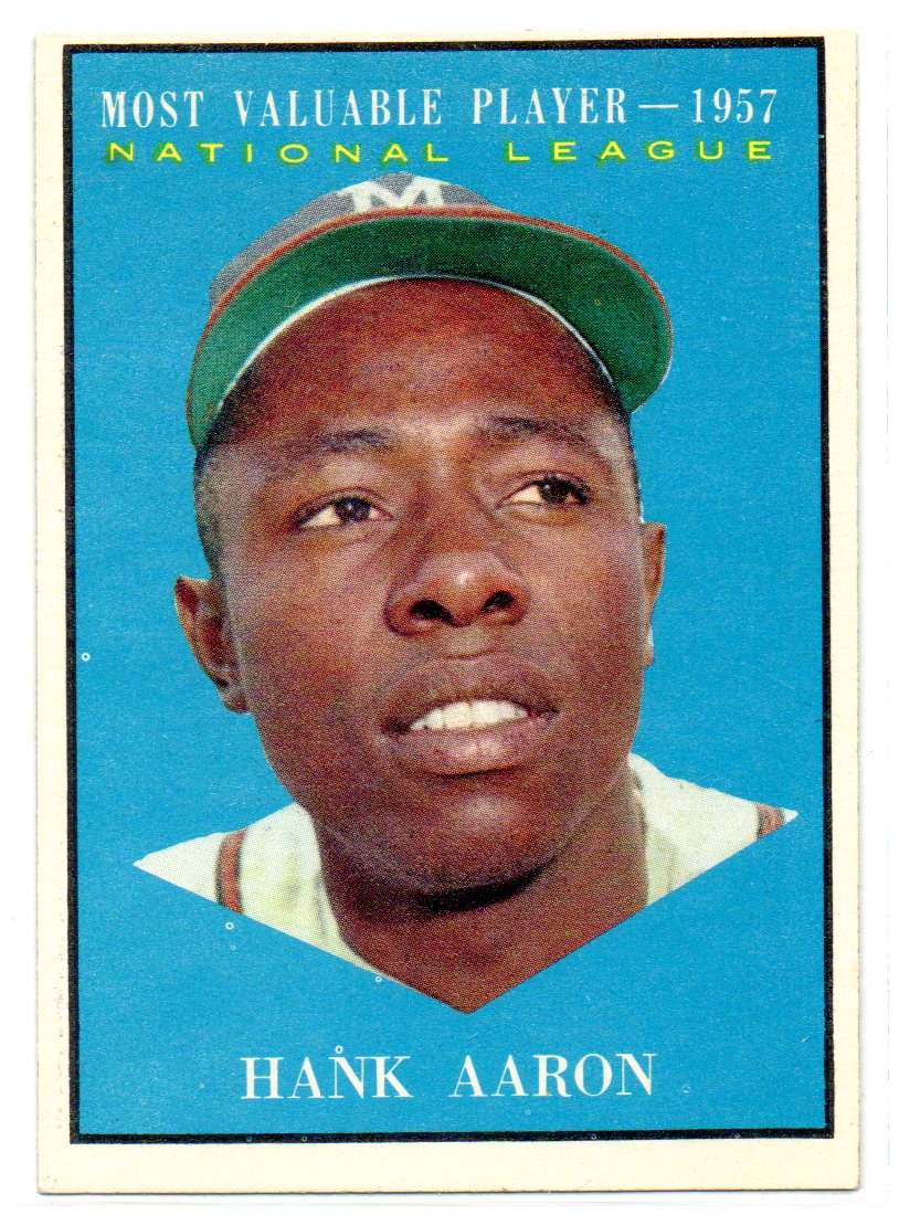 1961 Topps #484 Hank Aaron MVP