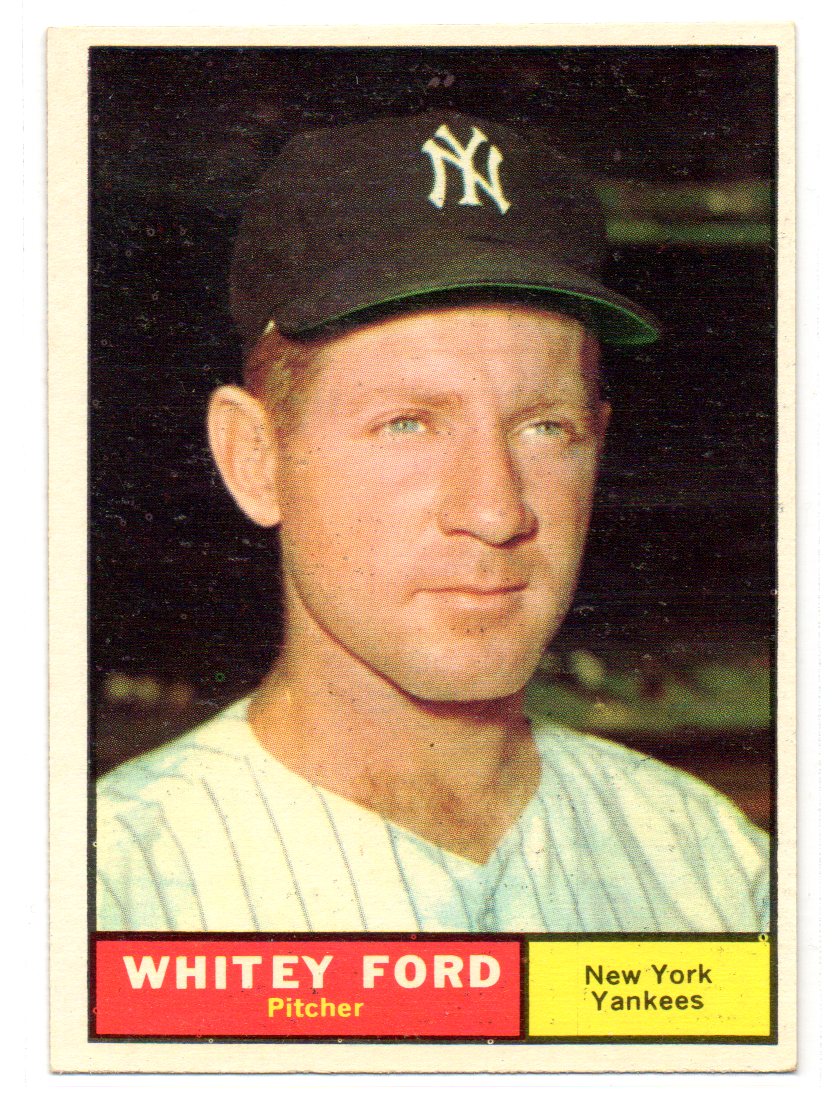 1961 Topps #160 Whitey Ford UER/Incorrectly listed/as 5'0 tall