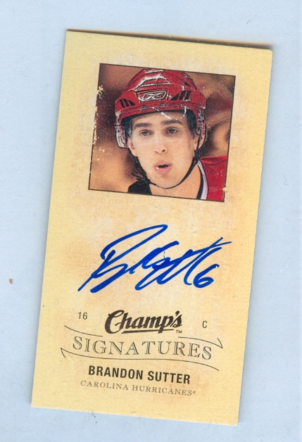 2009-10 Upper Deck Champ's Signatures #CSBS Brandon Sutter